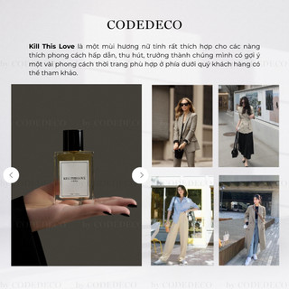 Tinh dầu nước hoa unisex CODEDECO Kill This Love 50ml Bí ẩn, Ngọt ngào, Quyến rũ