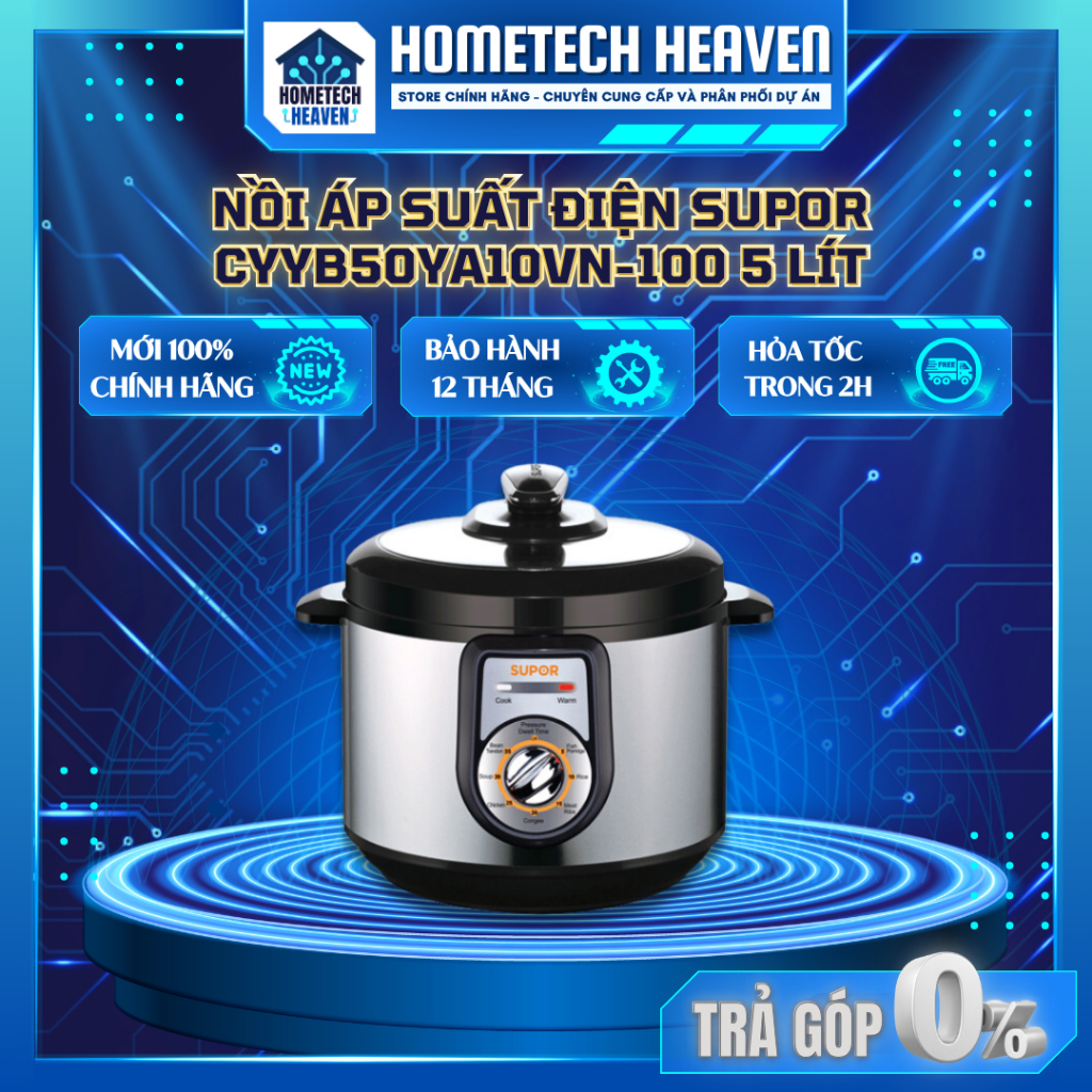 ☑️ CYYB50YA10VN-100 - Nồi áp suất điện Supor CYYB50YA10VN-100 5 lít - Hàng Chính Hãng