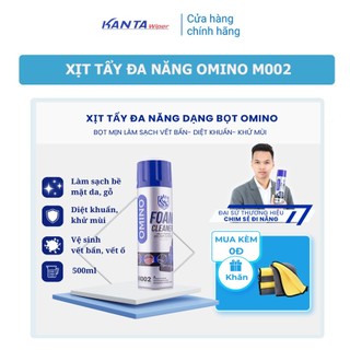   CHÍNH HÃNG  - Bình Xịt Bọt Đa Năng M002 OMINO Vệ Sinh Nội Thất 650ml - Ghế Da Ô Tô và Nội thất gia đình - Kanta 