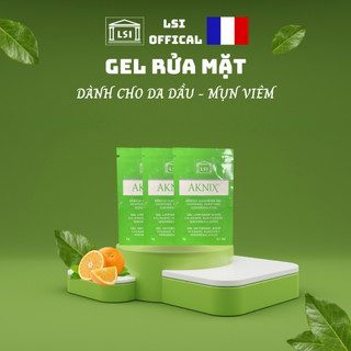  Gói 3g Gel Rửa Mặt AKNIX Cho Da Dầu  Mụn Viêm - GENTLE CLEANSING GEL Hàng Nhập Khẩu Pháp 