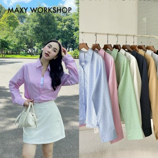 Áo sơ mi nữ Hàn Quốc tay dài Basic Shirt Maxy Workshop
