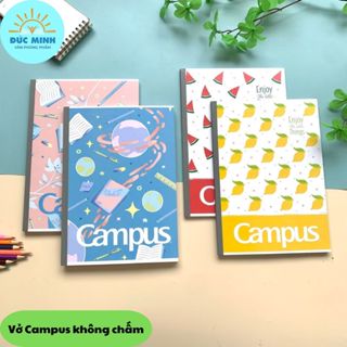   Lốc 10q  Vở kẻ ngang Campus NHIỀU MẪU dán gáy CÓ CHẤM - KO CHẤM 80tr-120tr-200tr vpp Diệp Lạc 
