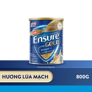Sữa bột Ensure Gold Abbott (HMB+YBG) hương Lúa mạch 800g
