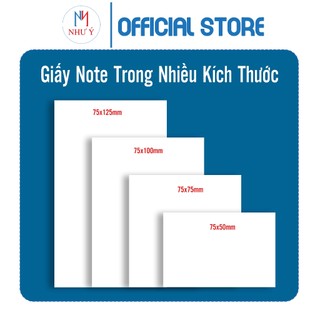 Giấy note trong suốt 50x75mm, 75x75mm trắng trong suốt - 75x100mm, 75x125mm trong suốt
