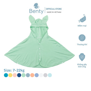 Áo choàng BENTY trơn basic cotton mềm mịn chống nắng tránh gió, áo choàng cho bé trai bé gái