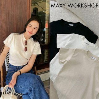 Áo thun nữ cổ tròn form ôm Short Tee Maxy Workshop