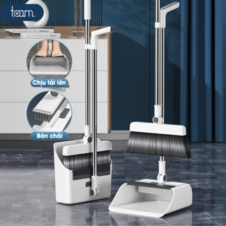 Bộ chổi quét nhà kèm hót rác 3in1 đa năng tích hợp chổi chà sàn cọ nhà tắm thiết nhỏ gọn