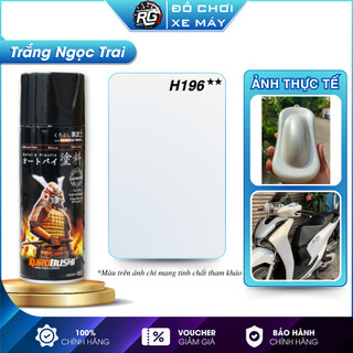 Sơn Samurai Màu Trắng Ngọc Trai H196, Chuyên Dùng Cho Xe Máy, Sơn Xịt 400ml