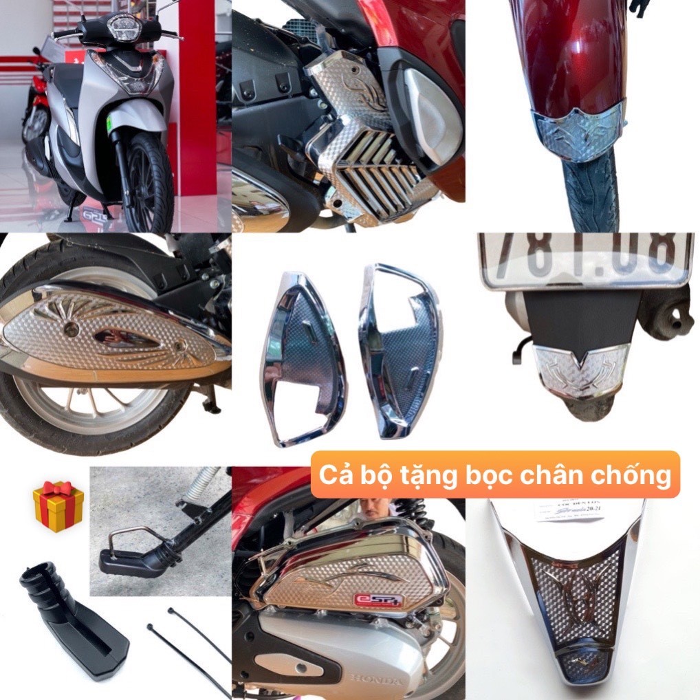 Ốp trang trí sh mode 2026-2020 crom(cả bộ tặng bọc chân chống)