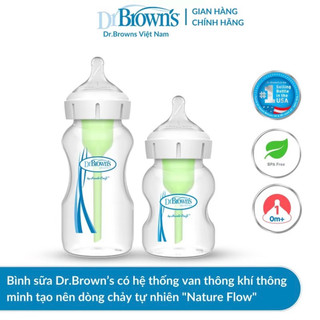 Bình sữa Dr.Brown’ cổ rộng 150ml và 270ml nhựa PP Options Plus USA