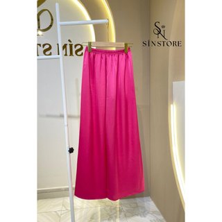 Lẻ quần bà ba chất lụa satin ống rộng đủ màu -sín store