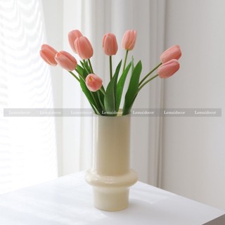 Hoa lụa - Hoa tulip giả 1 bông, hoa lụa trang trí decor