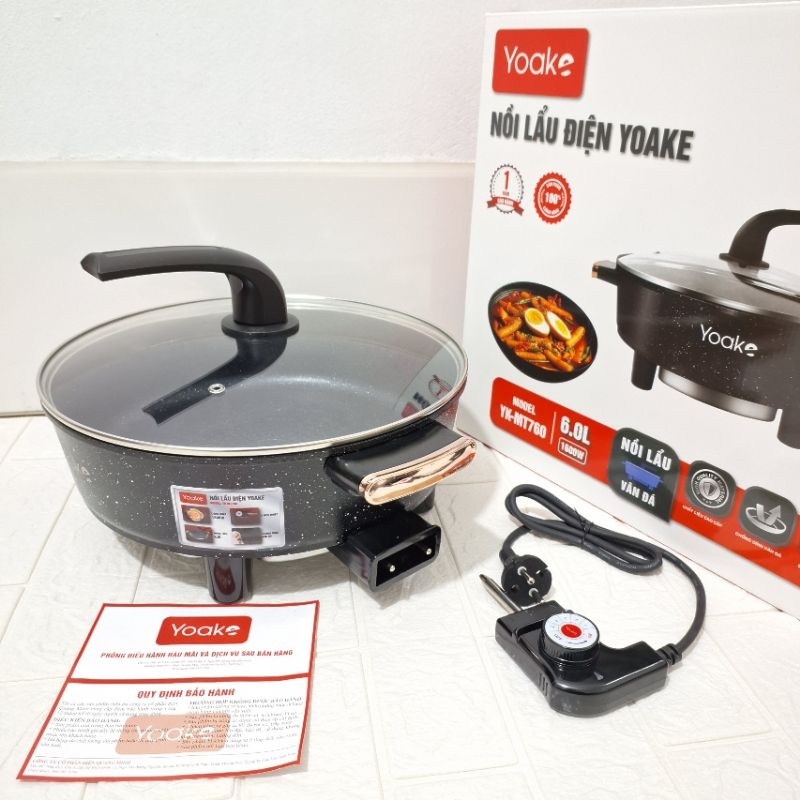 Lẩu điện Yoake YK-MT760. Có thể chiên, rán đa năng