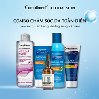  Combo Compliment cho da nhạy cảm: Tẩy trang hồng + SRM tea tree + toner tea tree + serum HA 5% 27ml + kem dưỡng 50ml 