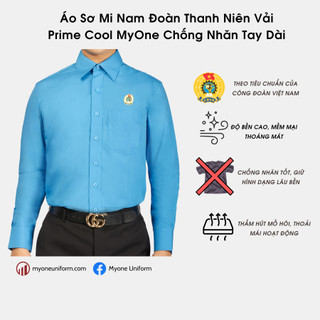 Áo Sơ Mi Nam Công Đoàn Viên Chức Vải Prime Cool MyOne Chống Nhăn Thấm Hút Tay Dài
