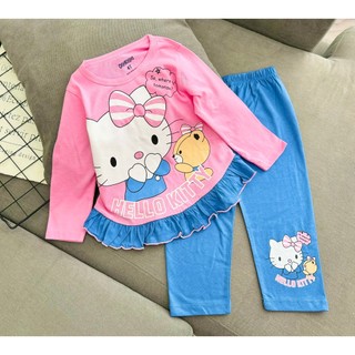  Đồ bộ bé gái, Bộ ngủ dài tay cho bé gái từ 12-35kg chất cotton hàng xuất mềm mịn mát