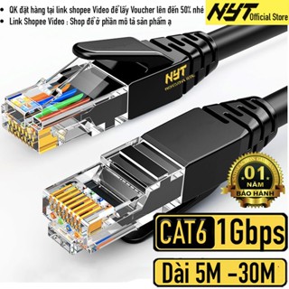 Cáp Mạng LAN Đúc Sẵn Cat6 UTP 1000Mbps Cao Cấp NYT LC6101 - BH 12T Chính Hãng