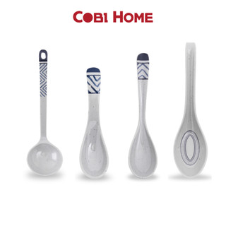 Muỗng nhựa Yangge Thìa nhựa melamin cao cấp ăn cơm cán dài miệng to chống rơi vỡ nhiều kích thước - Cobi Home