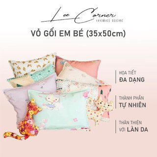 Vỏ gối em bé 25x35cm, 35x50cm lụa modal và cotton lee corner cao cấp, vỏ gối em bé, vỏ gối nằm đi học