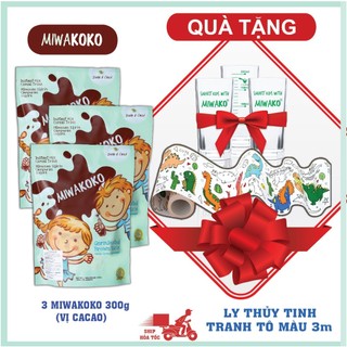Sữa hạt miwakoko vị cacao túi 300g x 3 túi date 30/07/2025