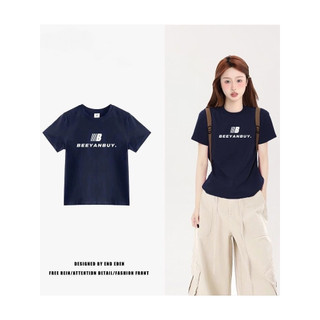 Áo phông croptop nữ tay ngắn cổ tròn phối chữ trắng vải cotton 100 xịn S54