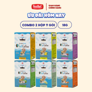 Combo 2 cà phê muối SaltCoffee, cà phê hòa tan 5 in 1 dạng gói tiện lợi - Yến Việt