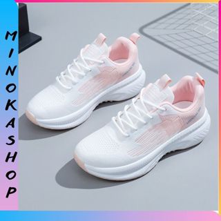 giầy thể thao nữ màu trắng êm chân thoáng khí,giày nữ thể thao tập gym,chạy bộ,tập erobic MINOKA SHOP gtn48
