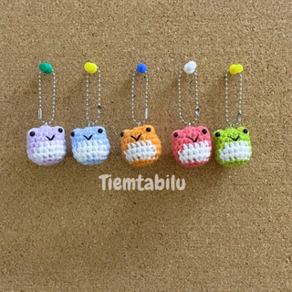 Móc khoá con ếch mini len handmade