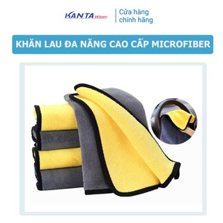 Khăn lau đa năng cao cấp oto xe hơi Microfiber siêu thấm không rụng lông - Khăn lau micro chuyên dụng lau xe - KT
