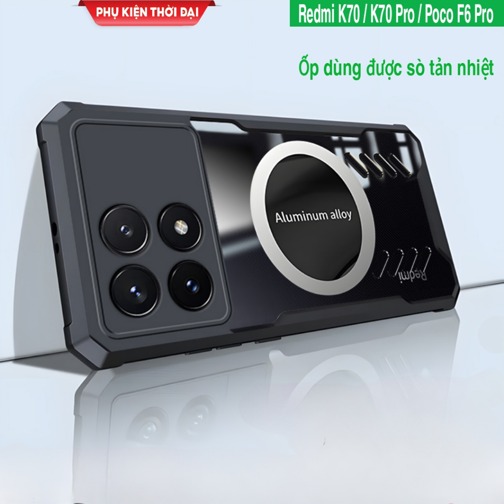 Ốp lưng Rdmi K70 / K90 Max / K70 Ultra / K80 / K90 Pro Max Poco F6 Pro thoát khí tản nhiệt chống sốc