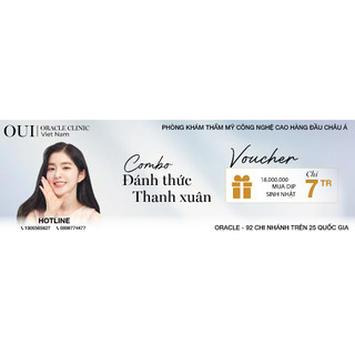 [Voucher] Combo đánh thức thanh xuân, làm đẹp trọn gói 18 triệu giảm chỉ còn 7 triệu