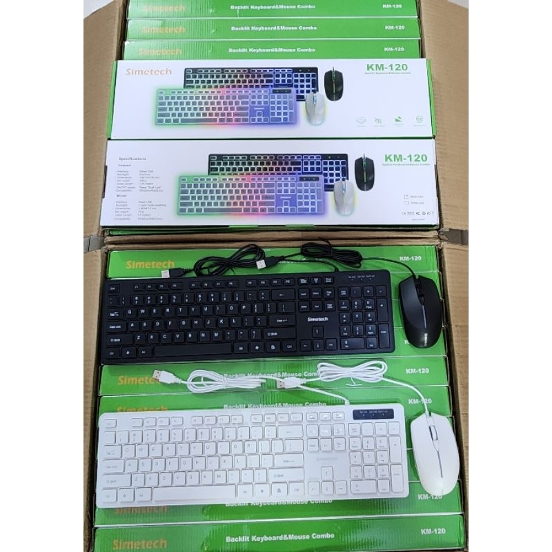 Combo bàn phím và chuột có dây led Simetech KM-120