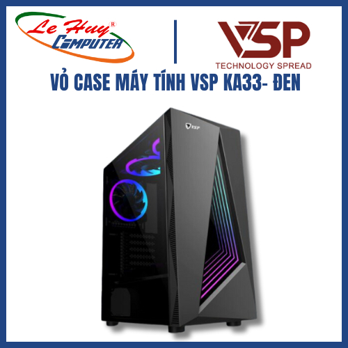 VỎ CASE MÁY TÍNH VSP KA33- ĐEN