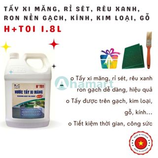 Hóa chất tẩy xi măng, tẩy rêu xanh, tẩy rỉ sét, ron gạch HT01 (H+T01) 1.8L