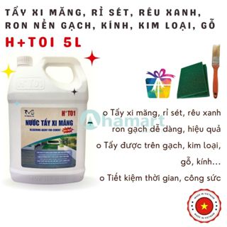 Hóa chất tẩy xi măng, tẩy rêu xanh, tẩy rỉ sét, ron gạch HT01 (H+T01) 5L