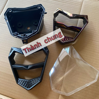 Kính pha đèn zinpat, đế pha và trang trí đen khói,titan xe điện xmen