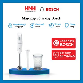 [CHÍNH HÃNG] Máy Xay Cầm Tay Bosch 600W Màu trắng Nhỏ gọn Chống văng Tiện lợi Dễ vệ sinh Bảo Hành 24 Tháng HMH.MSM26130