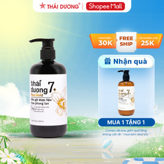  Dầu gội dược liệu Thái Dương 7 Plus Gold 500ml  tặng 1 sữa tắm 7 Plus HPL 500ml_Sao Thái Dương