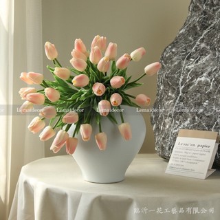 Hoa lụa - Hoa tulip giả 1 bông, hoa lụa trang trí decor