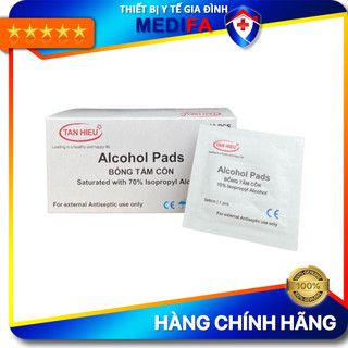 [HB Gift] Bông Tẩm Cồn - Gạc Tẩm Cồn Tân Hiếu sát khuẩn, sát trùng, Hôp 100 Miếng