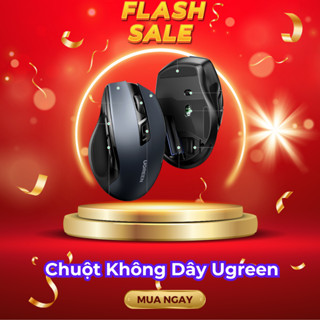 Chuột không dây Ugreen MU006 Bluetooth 5.0 Wireless 2.4G 4000 DPI | 6 Nút | Silent 15508 15063 - Hàng chính hãng