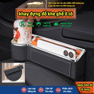 Khay Đựng Đồ Khe Ghế Ô Tô Bằng Da Cao Cấp Hộc Để Đồ Khe Ghế Ô Tô Đa Năng Chống Thấm Nước Khay Đựng Khe Ghế Ô Tô
