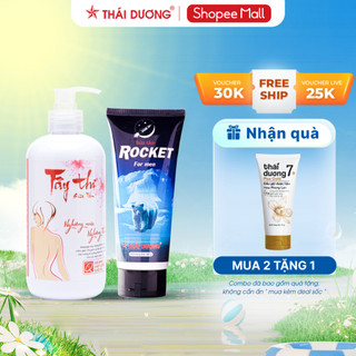 Combo Sữa tắm Tây Thi 480ml Hương Hoa Đào  và Sữa tắm Rocket 200g tặng tuýp dầu gội 7 Plus 50g_Sao Thái Dương