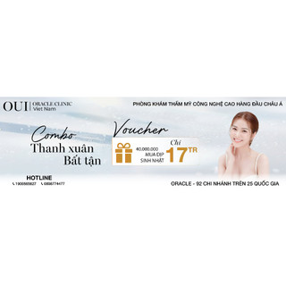 [Voucher] Combo đánh thức thanh xuân, làm đẹp trọn gói 40 triệu giảm chỉ còn 17 triệu