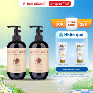 Cặp gội xả thảo dược Nature Queen 100ml/480ml ngăn ngừa rụng tóc , kích thích mọc tóc_Sao Thái Dương