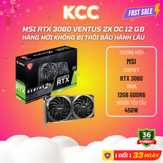 Card màn hình MSI RTX 3060 VENTUS 2X OC 12 GB (12GB GDDR6, 192-bit, HDMI +DP, 1×8-pin)