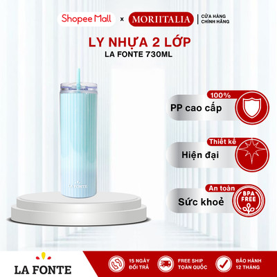 Ly giữ lạnh 2 lớp La Fonte, Dung tích 630ml, Chất liệu PP cao cấp, An toàn tuyệt đối 012300-BLU