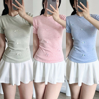 Áo thun cổ tròn babytee nơ mụp store