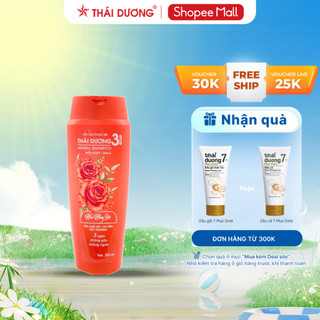 Dầu gội dược liệu Thái Dương 3 Gold Hoa Hồng Đỏ chai 200ml - Sao Thái Dương