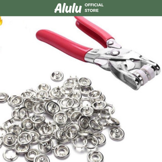 Kìm Bấm Cúc Áo Kim Loại - Dụng Cụ Kìm Bấm Khuy - Kèm Cúc Bấm 9.5mm Thép Không Gỉ - Kho Sỉ Gia Dụng Alulu